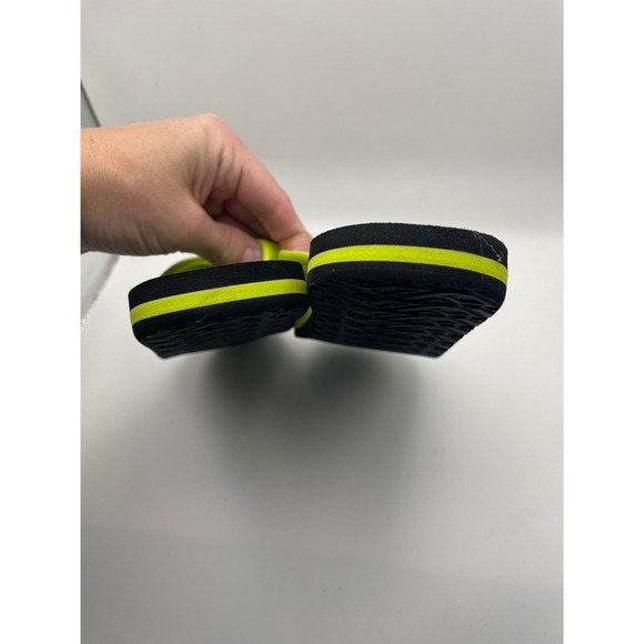 Reef Kids Ahi Palm Tree Flip Flops Neon Green & Multi Sz 2 Youth Sandals - Picture 4 of 6